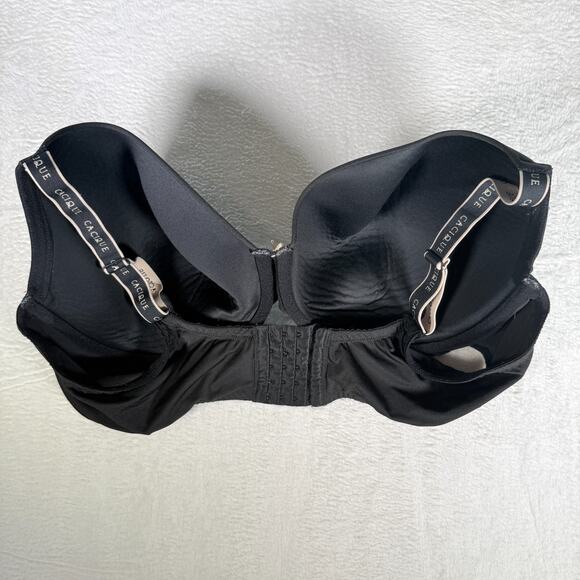 Cacique Black Lightly Lined T-Shirt Full Coverage Wing Lined Bra 46DDD - Picture 5 of 6